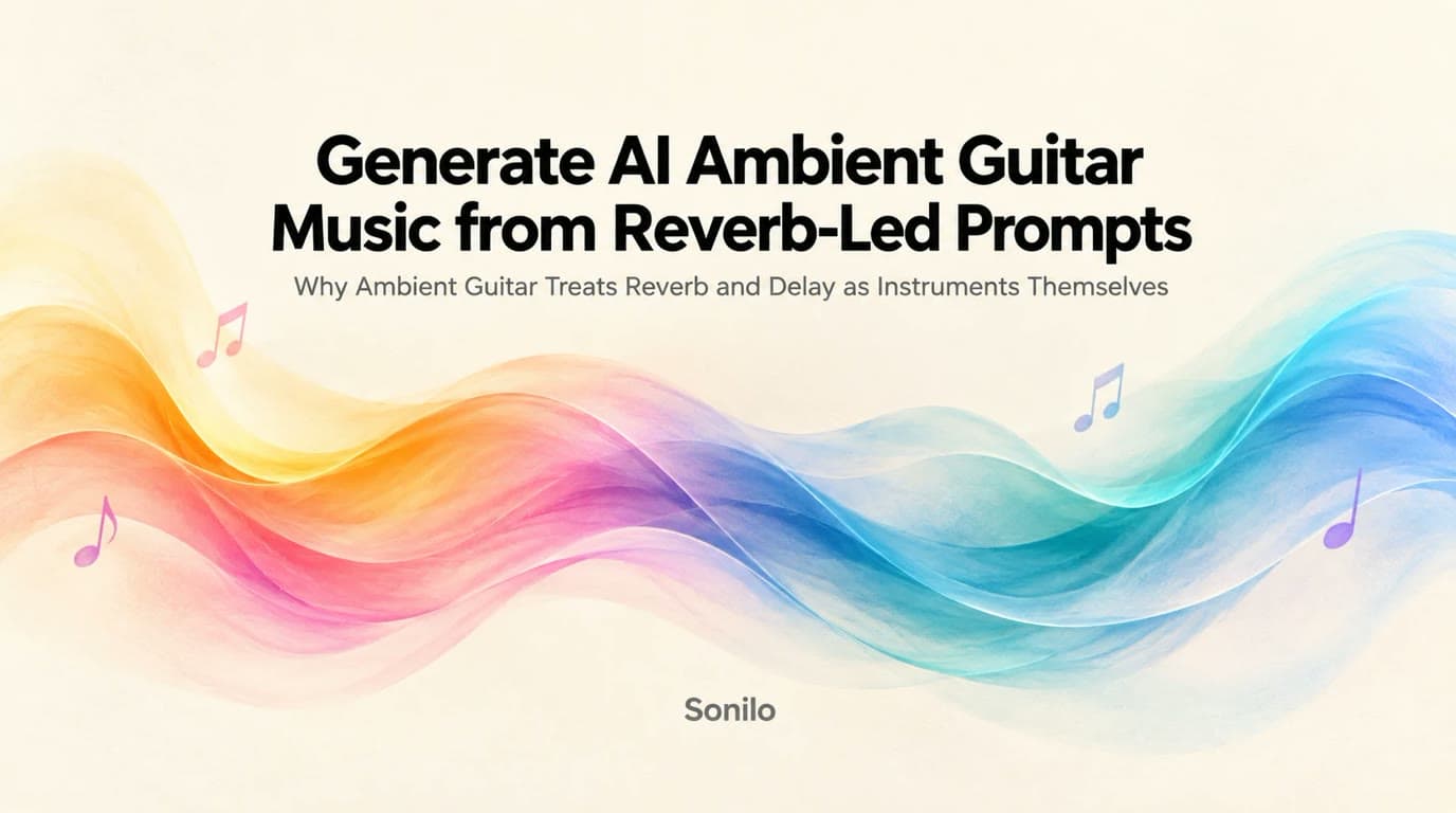 Generate AI Ambient Guitar Music from Reverb-Led Prompts — Sonilo cover